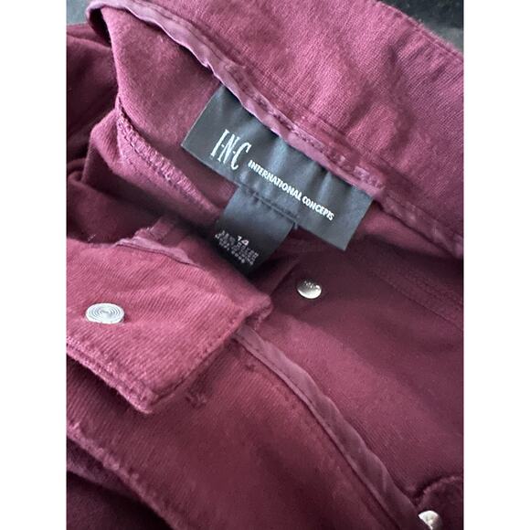 I.N.C International Concepts Maroon Pants size 14 - Picture 3 of 3
